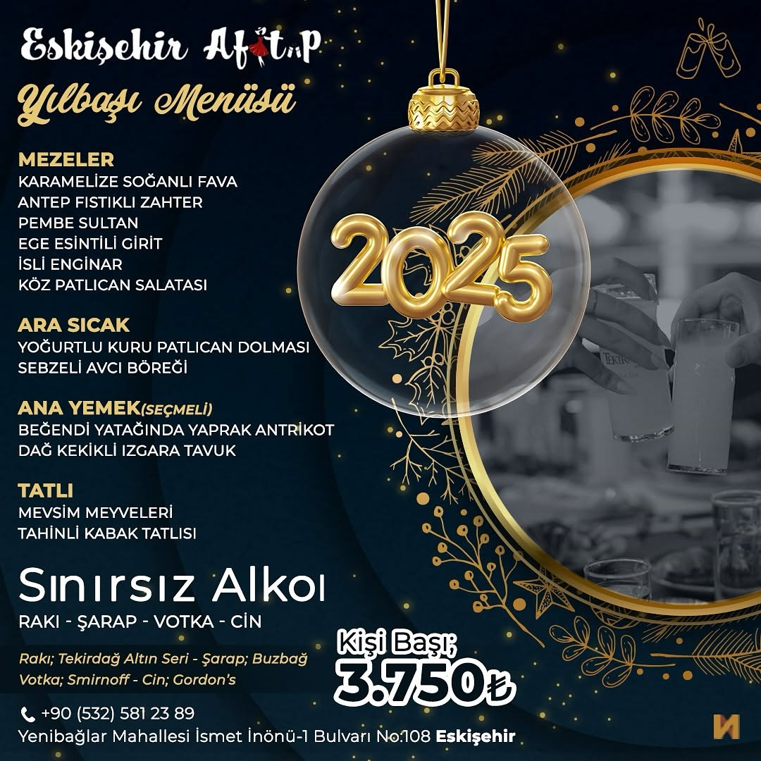 Afitap Meyhane Eskişehir Yılbaşı Programı 2025