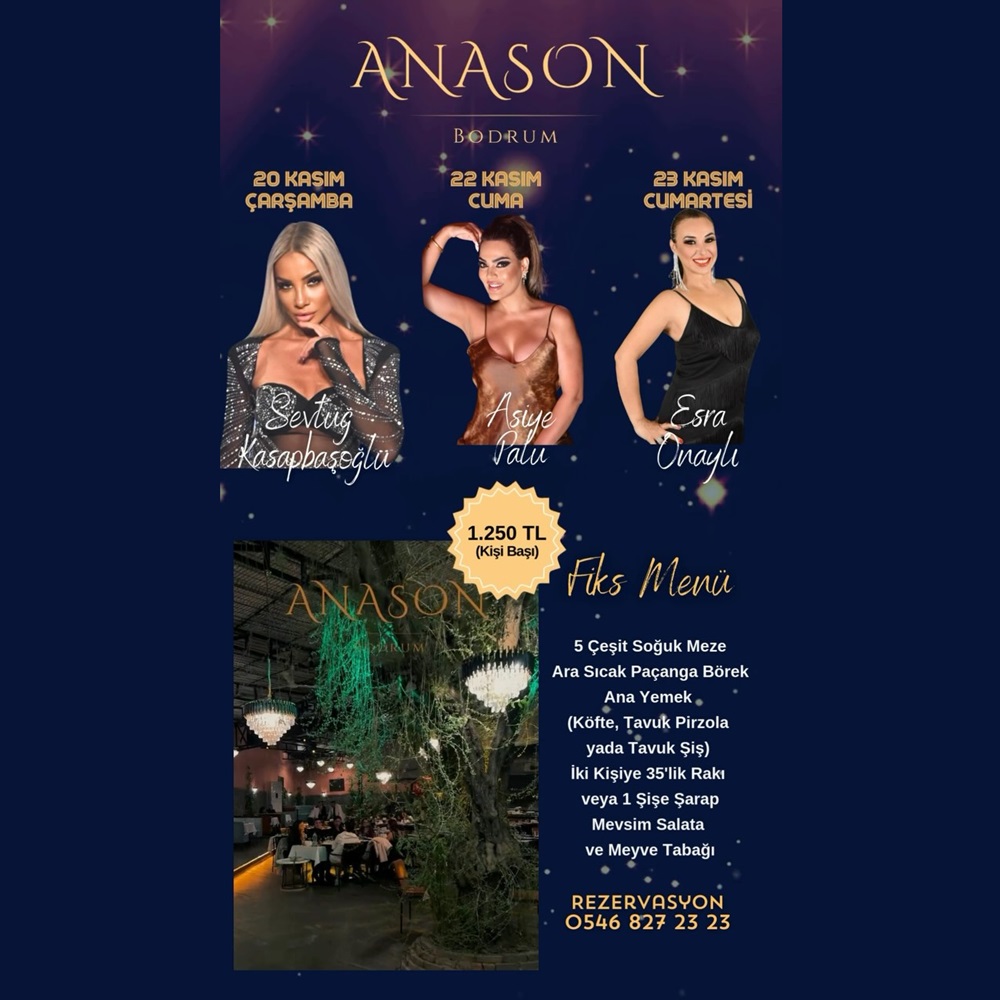 Anason Restaurant Bodrum Yılbaşı Programı 2025