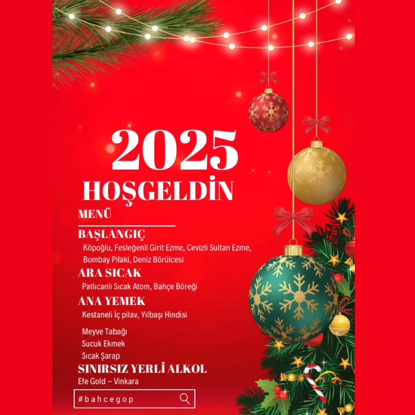 Bahçe GOP Restaurant Ankara Yılbaşı Programı 2025