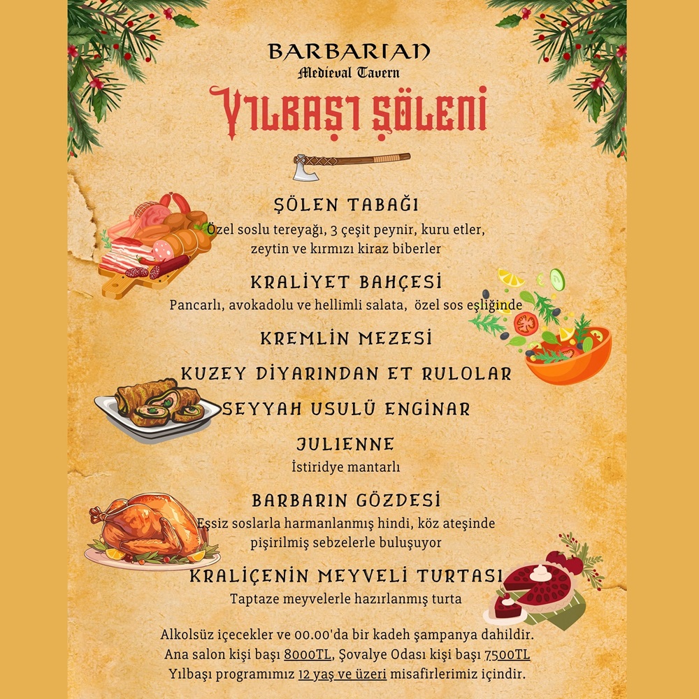 Barbarian Medieval Tavern Kapadokya Yılbaşı Programı 2025