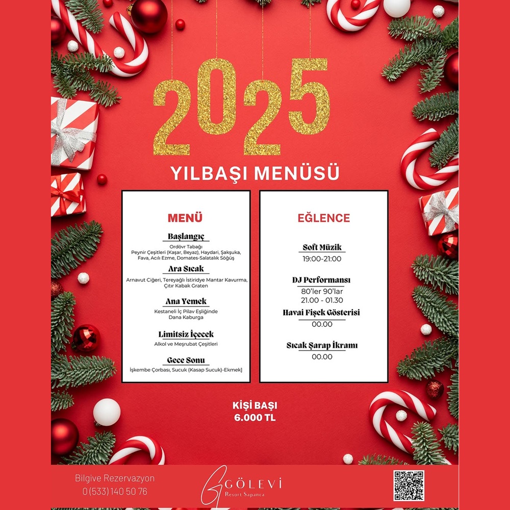 Gölevi Restaurant Sapanca Yılbaşı Programı 2025