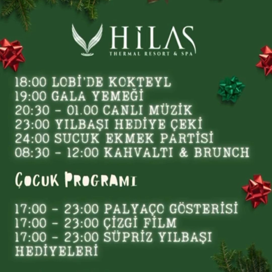 Hilas Termal Otel Samsun Yılbaşı Programı 2025