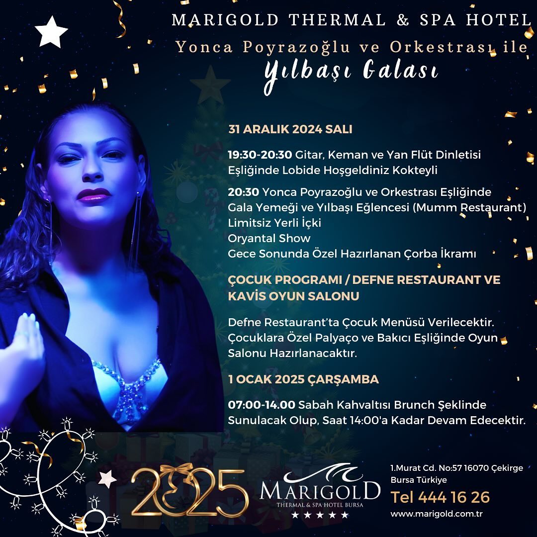 Marigold Termal Hotel Bursa Yılbaşı Programı 2025