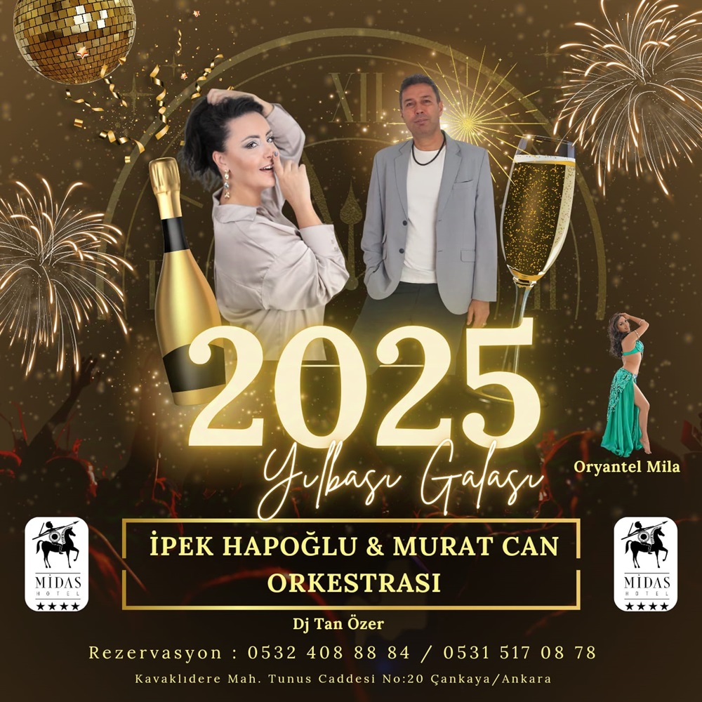 Midas Hotel Ankara Yılbaşı Programı 2025