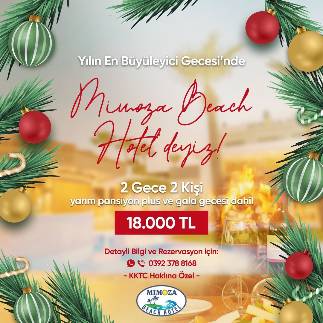 Mimoza Beach Hotel Kıbrıs Yılbaşı Programı 2025