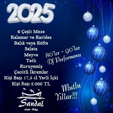 Sandal Meze Balık Ankara Yılbaşı Programı 2025