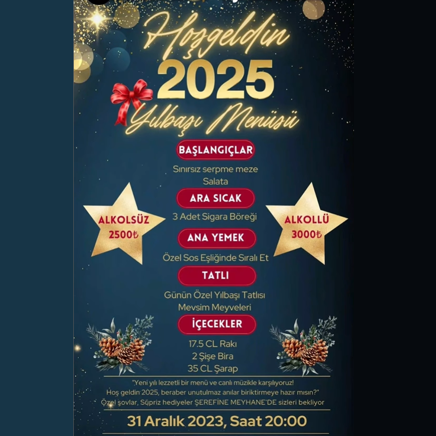 Şerefine Meyhane İzmir Yılbaşı Programı 2025