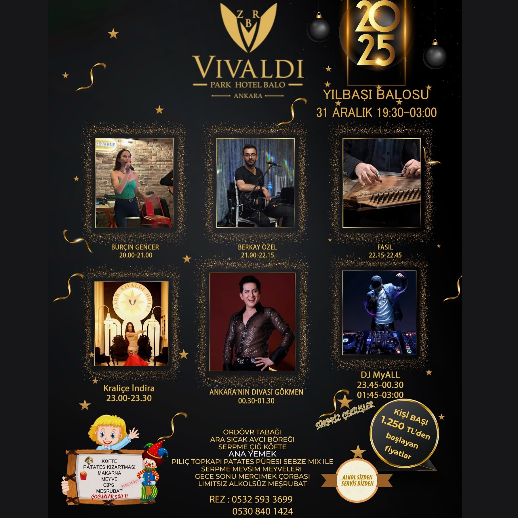 Vivaldi Hotel Ankara Yılbaşı Programı 2025